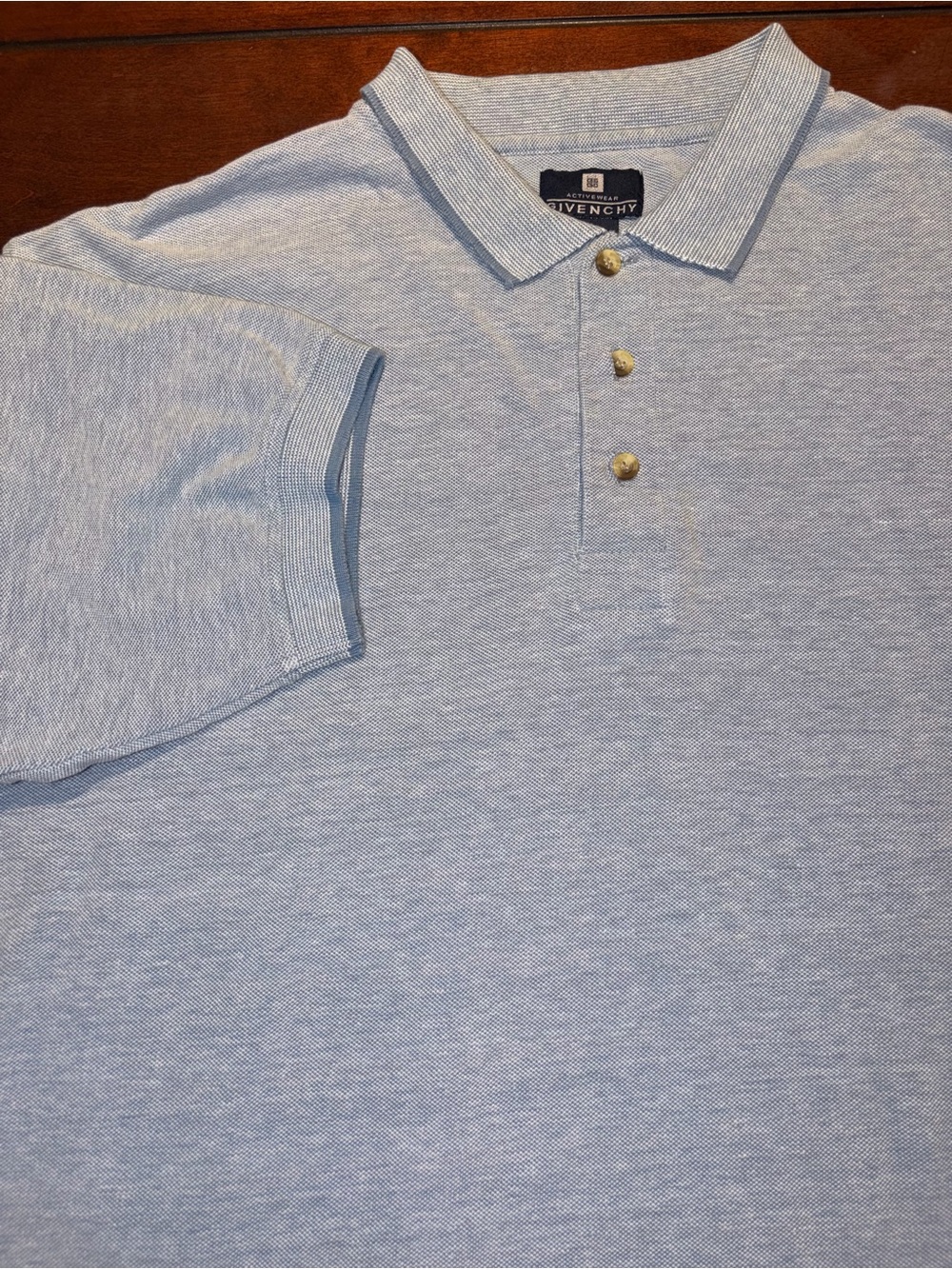 VTG Givenchy Activewear Men's Blue Polo Shirt Size M Style BU-50317